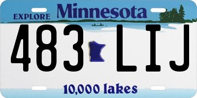 MN license plate 483LIJ