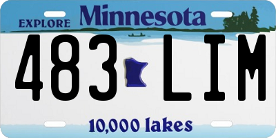 MN license plate 483LIM