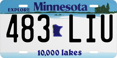 MN license plate 483LIU