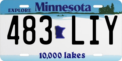 MN license plate 483LIY
