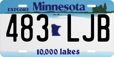 MN license plate 483LJB