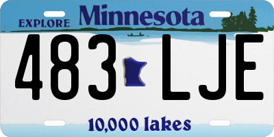 MN license plate 483LJE