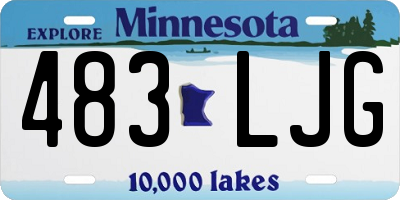 MN license plate 483LJG