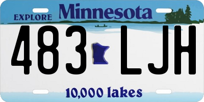 MN license plate 483LJH