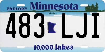 MN license plate 483LJI