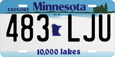 MN license plate 483LJU