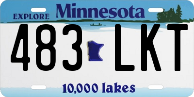 MN license plate 483LKT