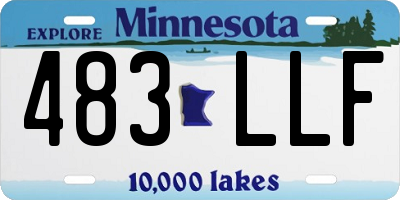 MN license plate 483LLF