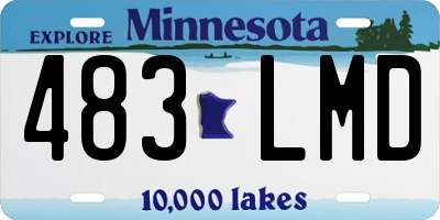 MN license plate 483LMD