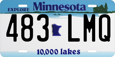 MN license plate 483LMQ