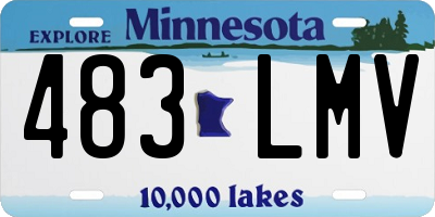 MN license plate 483LMV