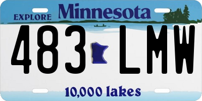 MN license plate 483LMW