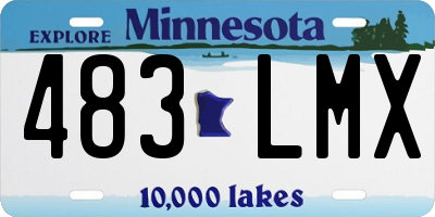 MN license plate 483LMX
