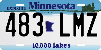 MN license plate 483LMZ