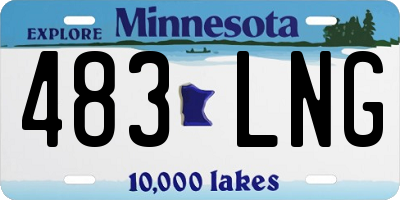 MN license plate 483LNG