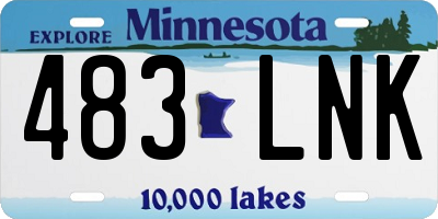 MN license plate 483LNK