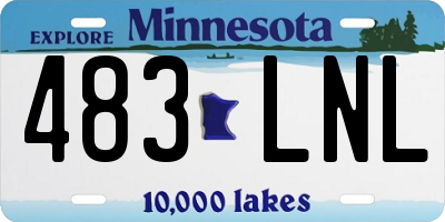 MN license plate 483LNL