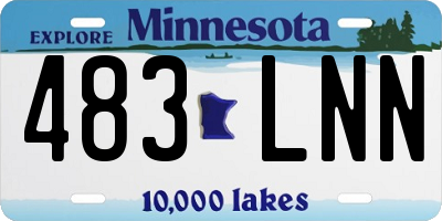 MN license plate 483LNN