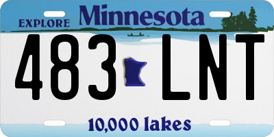 MN license plate 483LNT