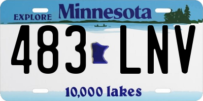 MN license plate 483LNV