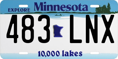 MN license plate 483LNX