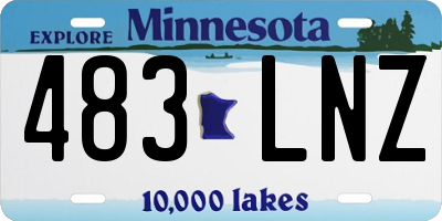 MN license plate 483LNZ
