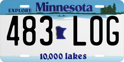 MN license plate 483LOG