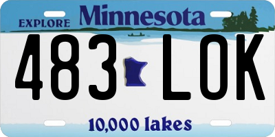MN license plate 483LOK