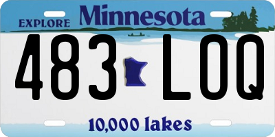 MN license plate 483LOQ