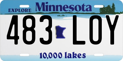MN license plate 483LOY