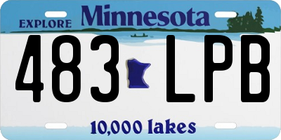 MN license plate 483LPB