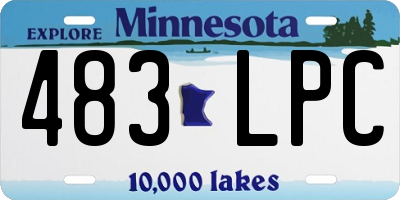 MN license plate 483LPC