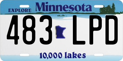 MN license plate 483LPD