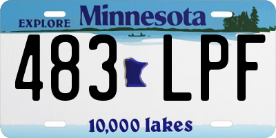 MN license plate 483LPF