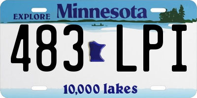MN license plate 483LPI
