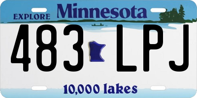 MN license plate 483LPJ