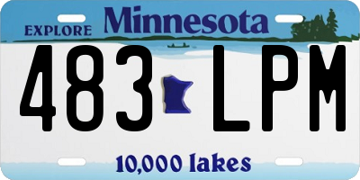 MN license plate 483LPM