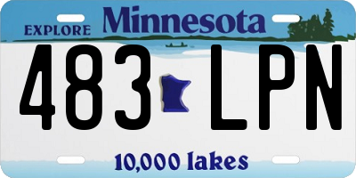 MN license plate 483LPN