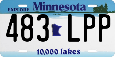 MN license plate 483LPP