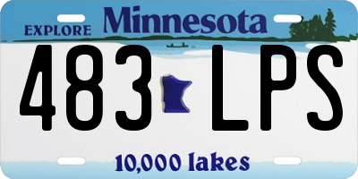 MN license plate 483LPS