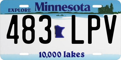 MN license plate 483LPV