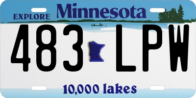 MN license plate 483LPW