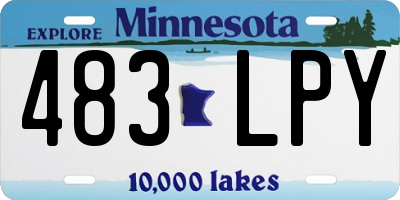 MN license plate 483LPY