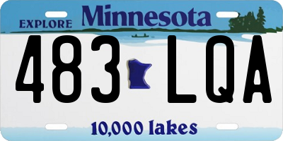 MN license plate 483LQA