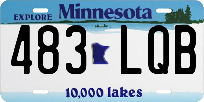 MN license plate 483LQB