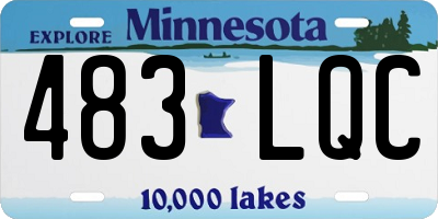 MN license plate 483LQC