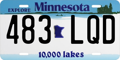 MN license plate 483LQD