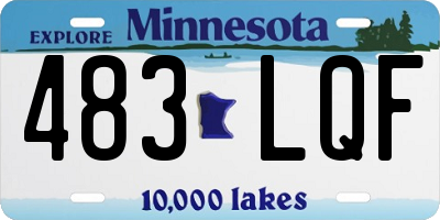 MN license plate 483LQF