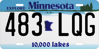 MN license plate 483LQG