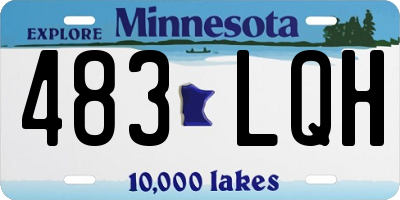 MN license plate 483LQH